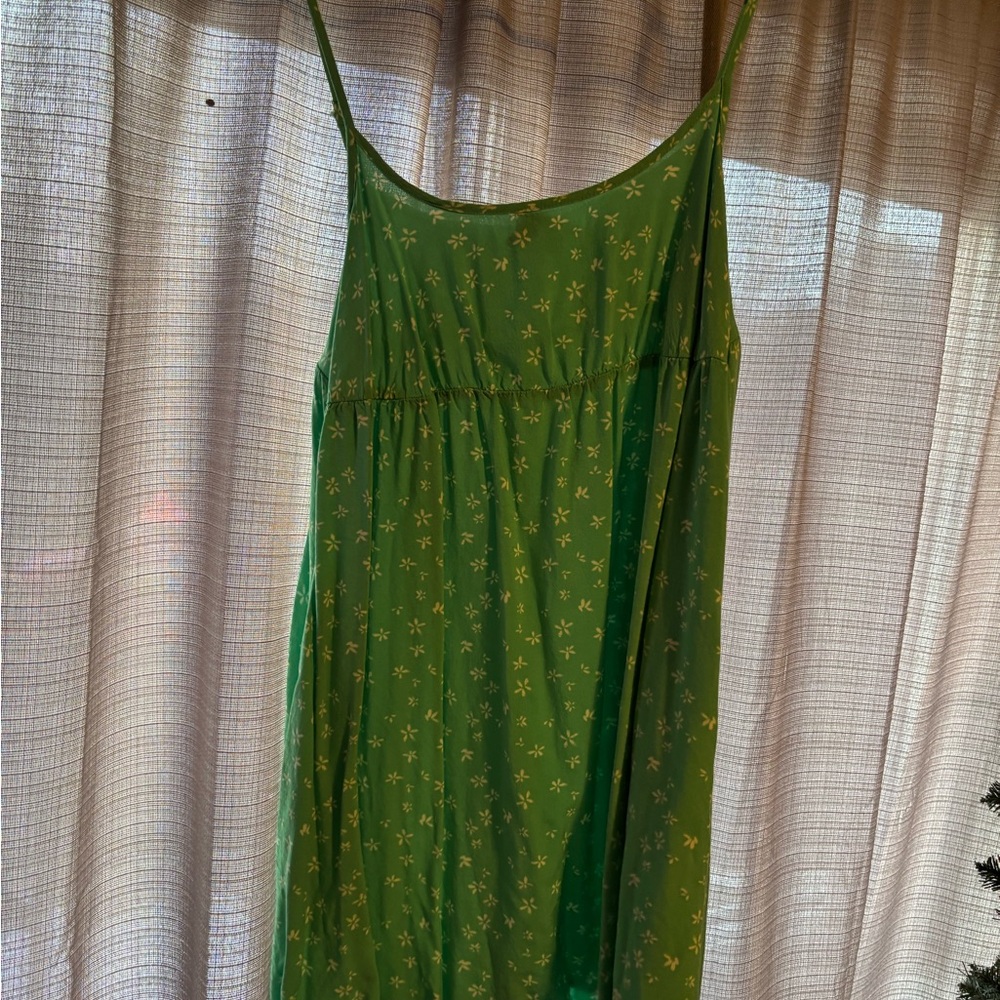 wild fable Green Floral Spaghetti-Strap Dress